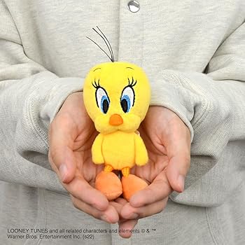 ハローキティ トゥイーティー ぬいぐるみキーホルダー ルーニー・テューンズ ぬいぐるみキーリング トゥイーティー